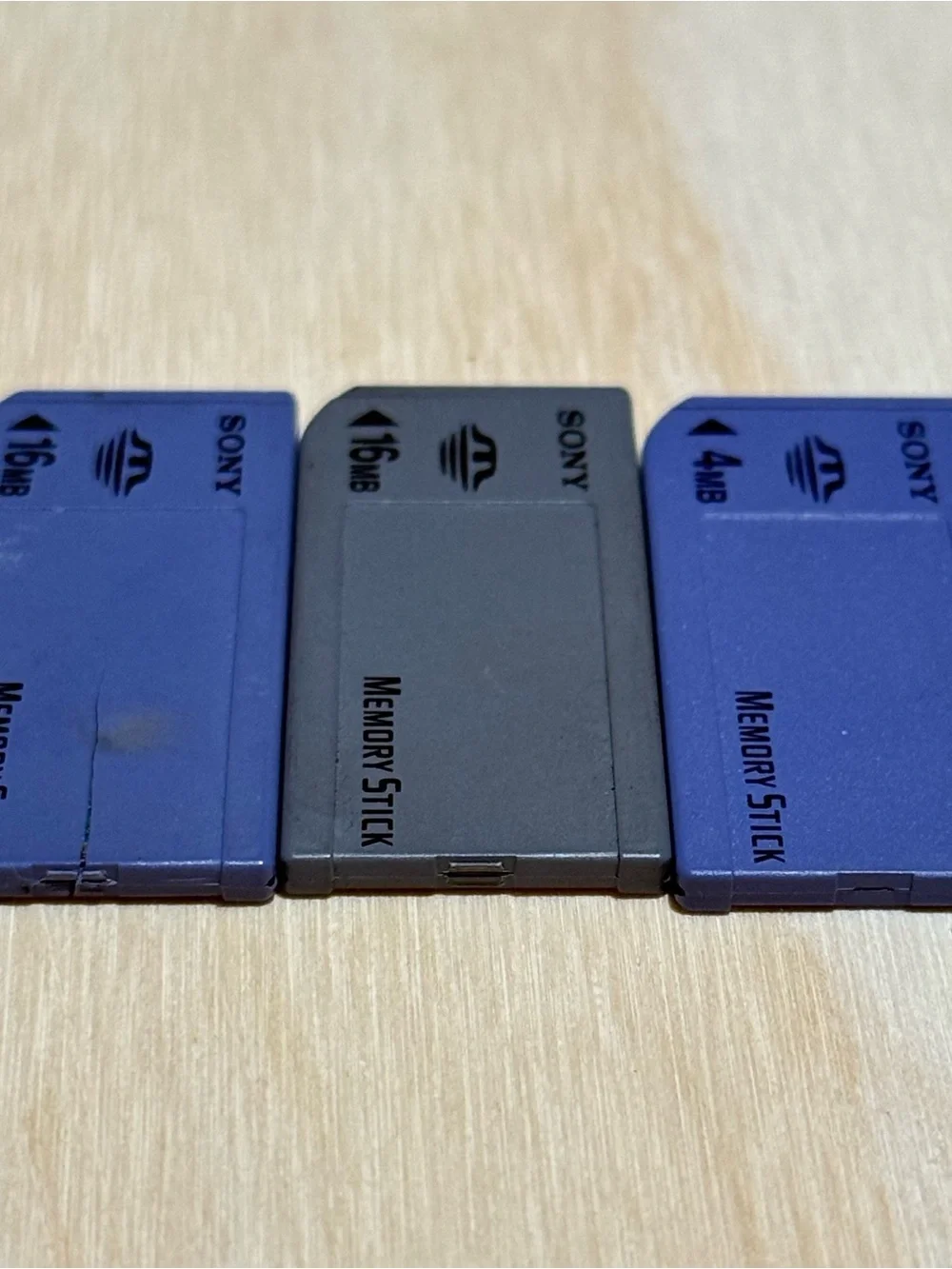 3-Sony 4/16MB Memory Stick Cards OEM UNTESTED Preowned Read Description Below!
